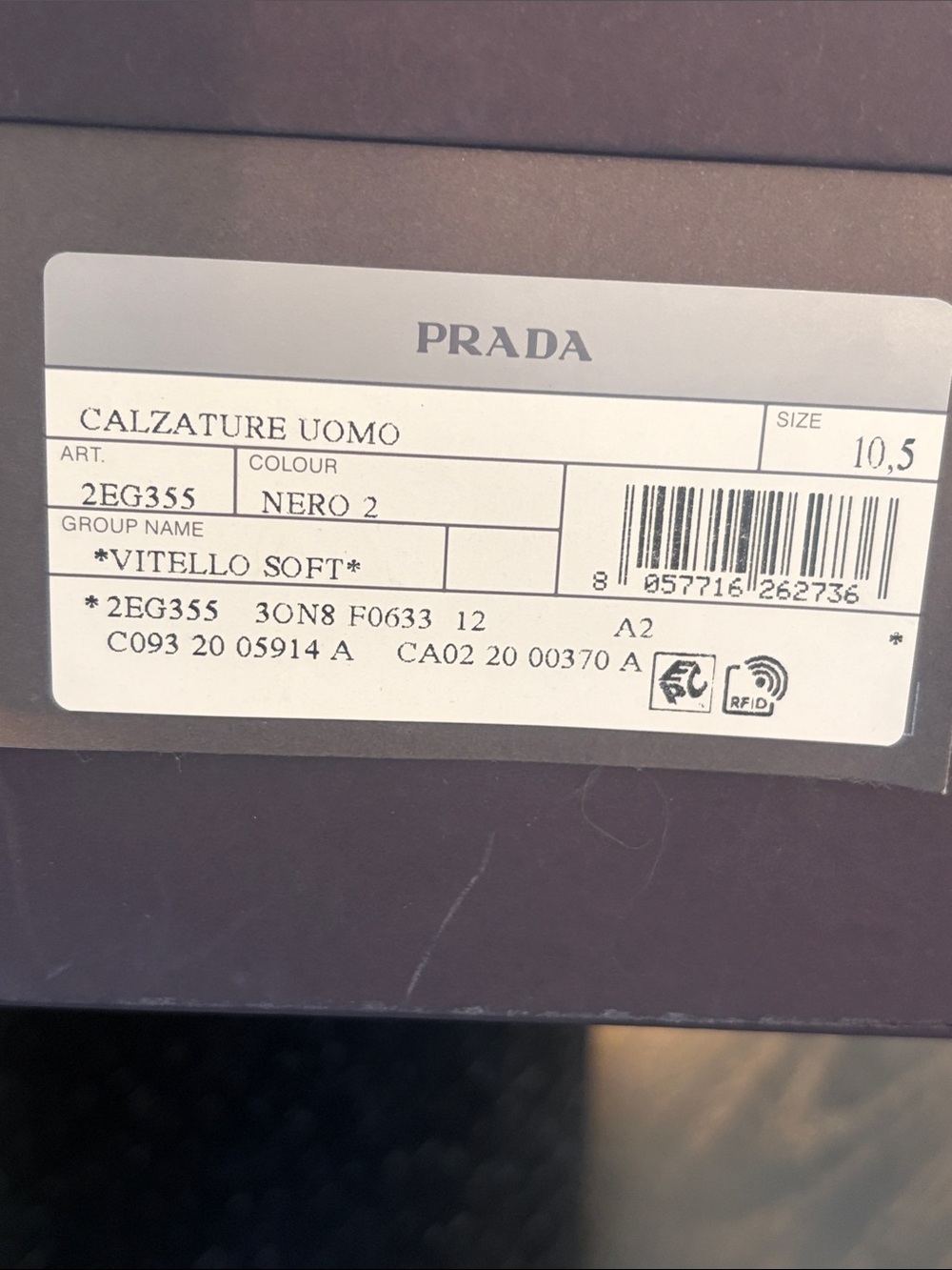 Men’s PRADA black trainers Calzature Uomo Vitello soft Size 10.5 - Picture 4 of 13